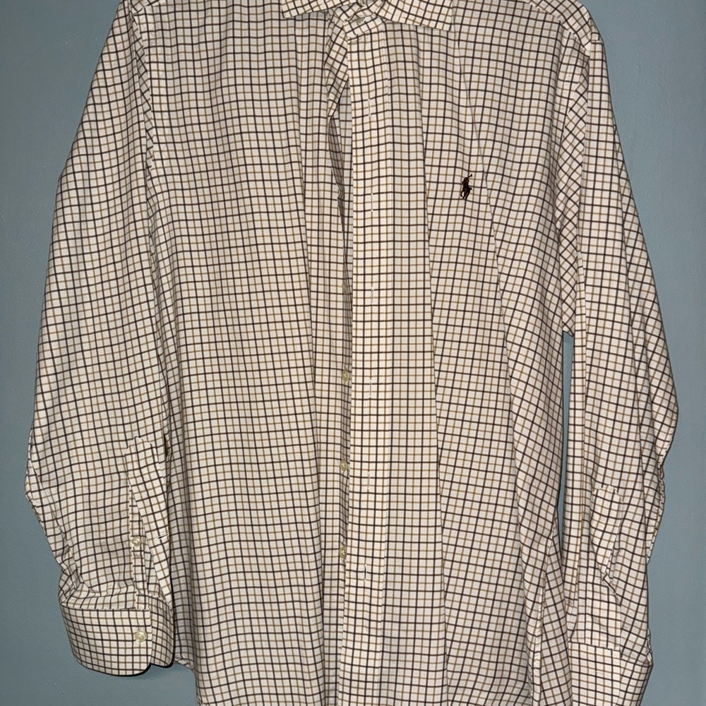 Polo Ralph Lauren Checkered Buttoned Men’s Dress Shirt size Large